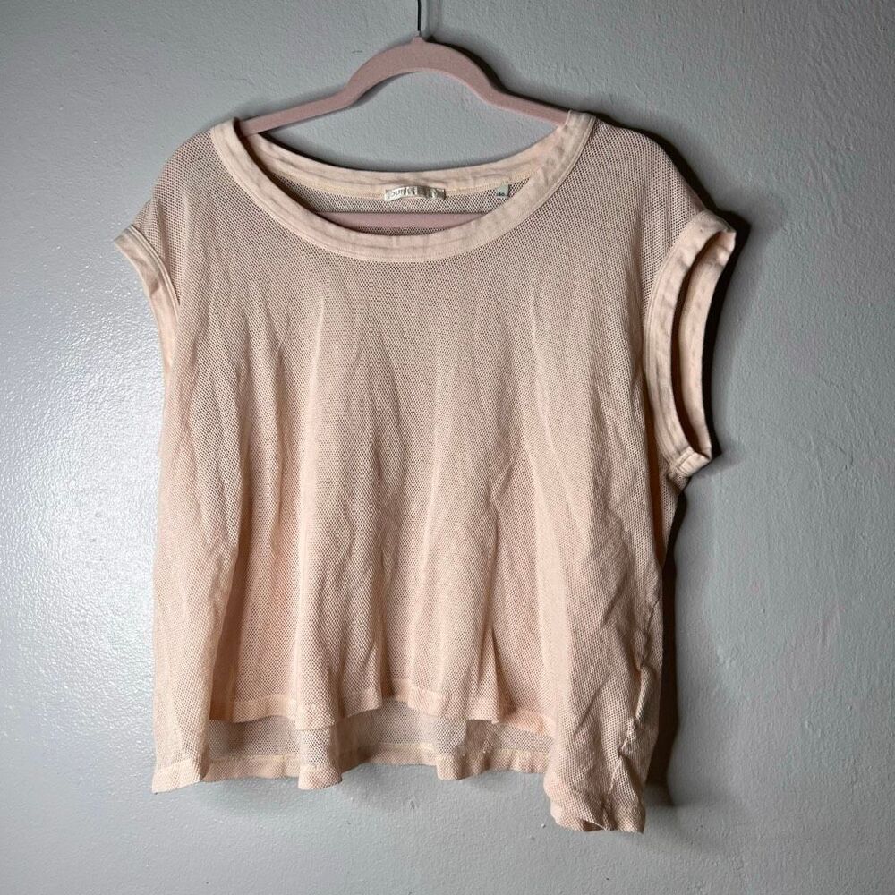 Our Legacy nicotine mesh short sleeves round neck boxy shape cropped